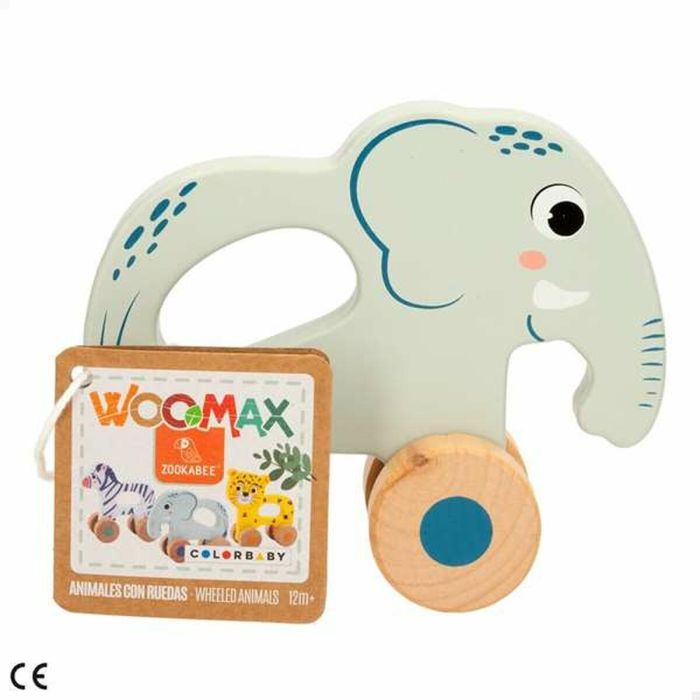 Arrastre madera animales. 13x5x12,5 cm - modelos surtidos 1