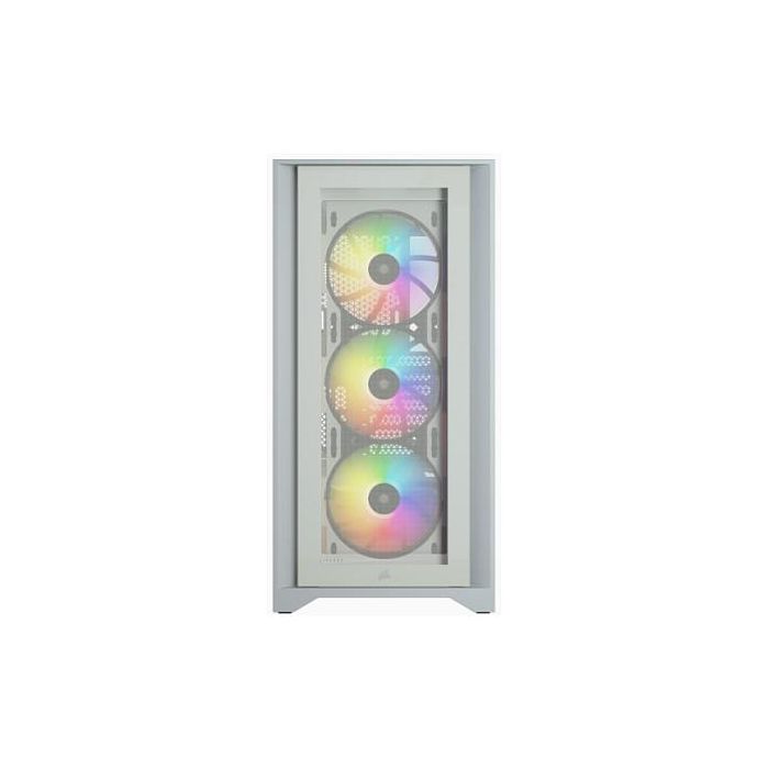 Corsair 4000X RGB Torre Midi ATX Blanca para PC Gaming con Ventana de Cristal Templado