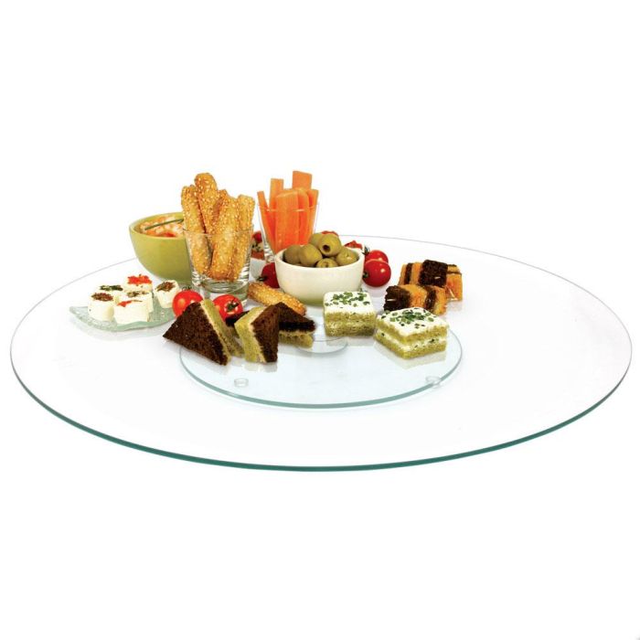 Saveur et Degustation Fuente Giratoria Cristal Transparente 45 cm para Aperitivos y Postres 2