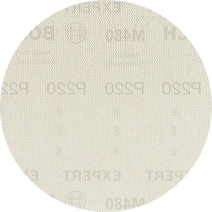Bosch M480 Expert Netzschleifscheibe Lija de malla, K220, 125mm, para lijadora rotorbital, madera, pintura, 5 unidades