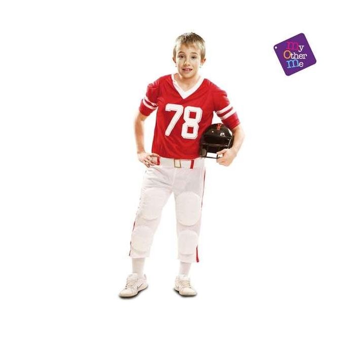 My Other Me Disfraz de Jugador de Rugby Rojo para Niños Talla 3-4 Años 100% Poliéster 1