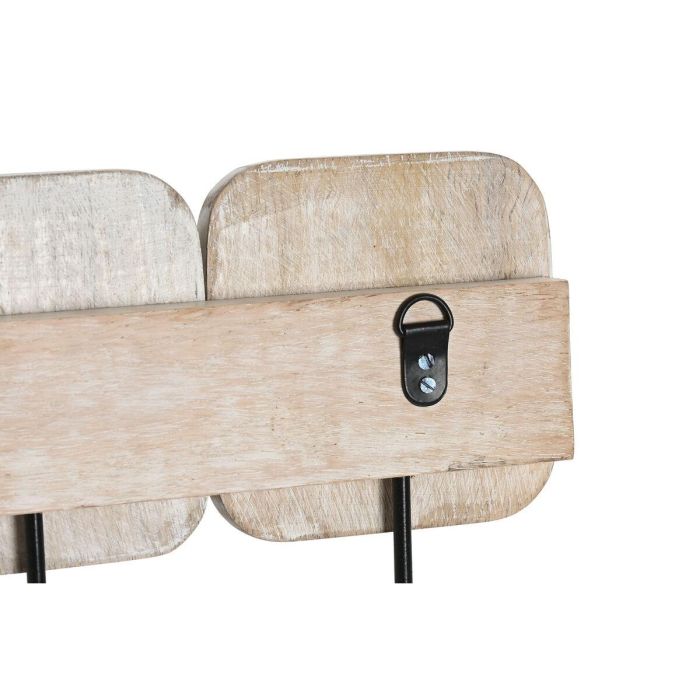 Perchero de Pared Home ESPRIT Blanco Negro Hierro Madera de mango Urbano 41 x 7 x 17 cm 1 Perchero de Pared Home ESPRIT Blanco Negro Hierro Madera de mango Urbano 41 x 7 x 17 cm 1