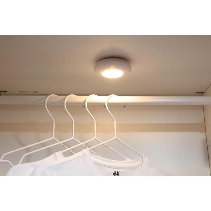 Pack de 2 luces LED para vestidor - GAO - 80 lúmenes, sensor PIR, pilas AAA Pack de 2 luces LED para vestidor - GAO - 80 lúmenes, sensor PIR, pilas AAA