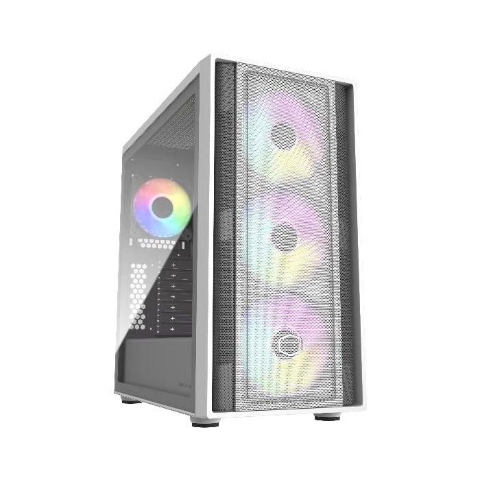 Cooler Master MasterBox 600 White - Torre PC Blanco ATX con Ventana Lateral, Iluminación RGB, MB600-WGNN-S00
