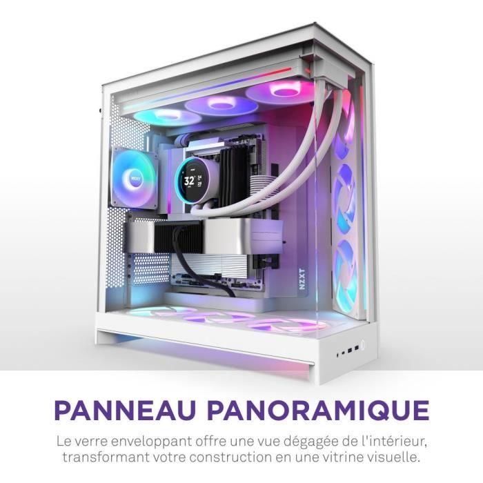 NZXT H9 Flow RGB CM-H92FW-R1 - Caja semitorre - Ventiladores RGB incluidos - Blanco 4 NZXT H9 Flow RGB CM-H92FW-R1 - Caja semitorre - Ventiladores RGB incluidos - Blanco 4