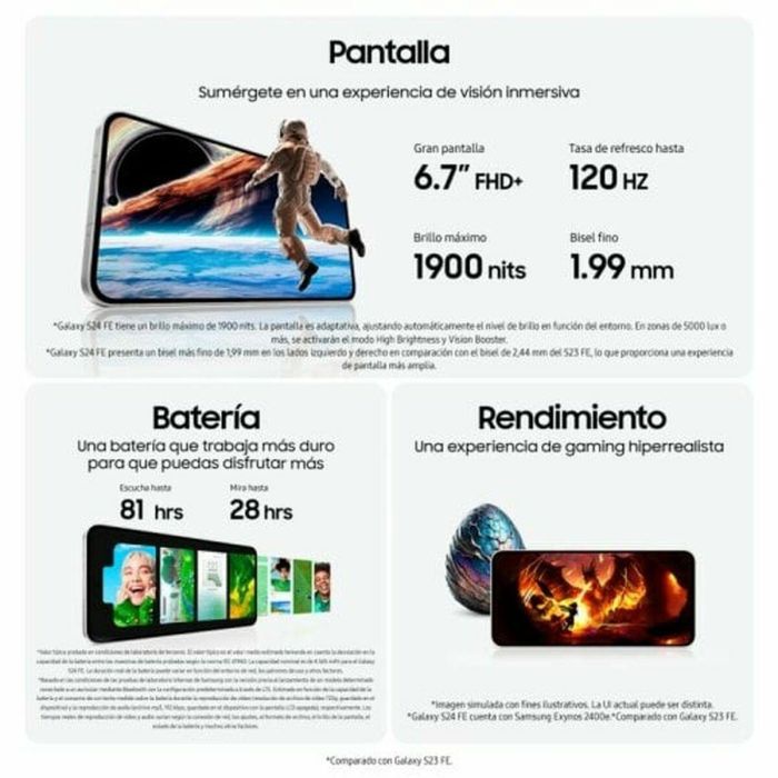 Smartphone Samsung Galaxy S24 FE 5G 6,7" 8 GB RAM 256 GB Verde 2 Smartphone Samsung Galaxy S24 FE 5G 6,7" 8 GB RAM 256 GB Verde 2