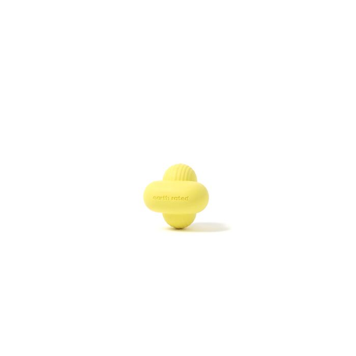 Earth Rated Juguete Fetch para Perro, Tamaño S, Amarillo. Caucho natural que flota, con rebote impredecible. Ideal para perros hasta 7kg. 4