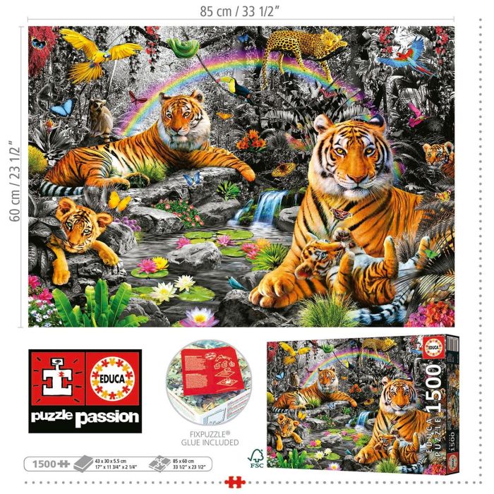 Educa 19563 Puzzle 1500 piezas Selva Radiante para adultos 85 x 60 cm 2 Educa 19563 Puzzle 1500 piezas Selva Radiante para adultos 85 x 60 cm 2