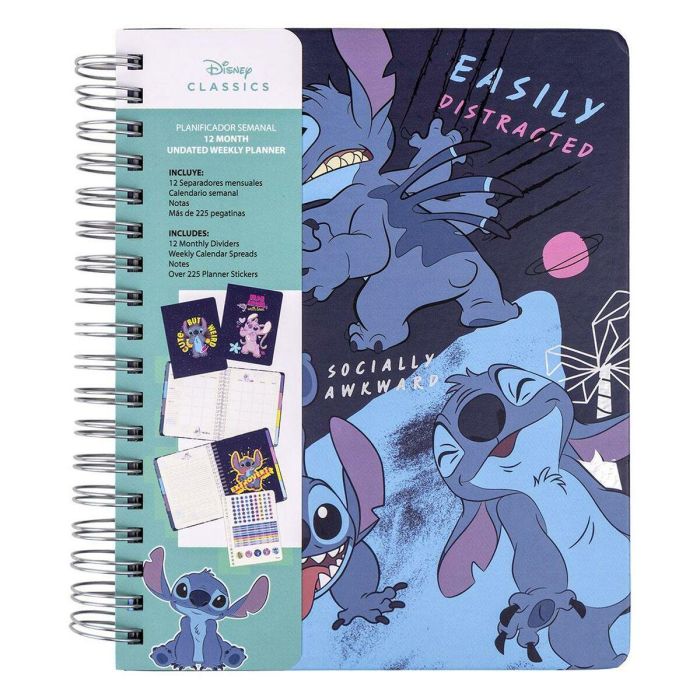 Libreta planificador semanal stitch 19.0 x 24.0 x 2.0 cm 3 Libreta planificador semanal stitch 19.0 x 24.0 x 2.0 cm 3