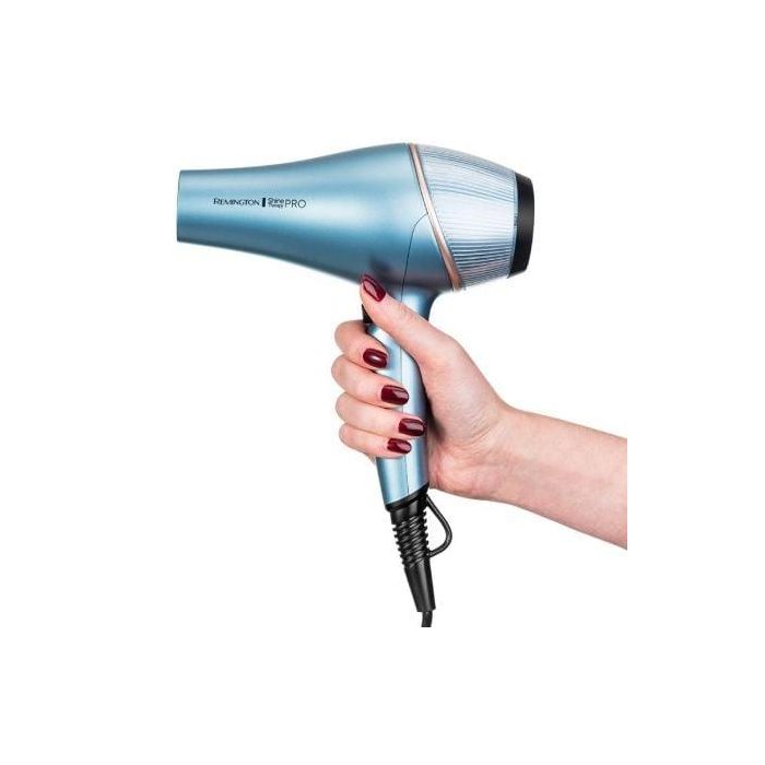 Secador Remington Shine Therapy Pro AC9300/ 2200W/ Iónico/ Negro y Azul 1 Secador Remington Shine Therapy Pro AC9300/ 2200W/ Iónico/ Negro y Azul 1