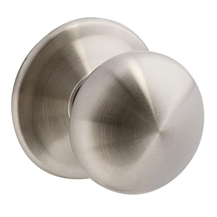 Herrajes ALK Pomo Bola Chato Fijo Acero Inoxidable Mate Ø70mm para Puertas de Entrada