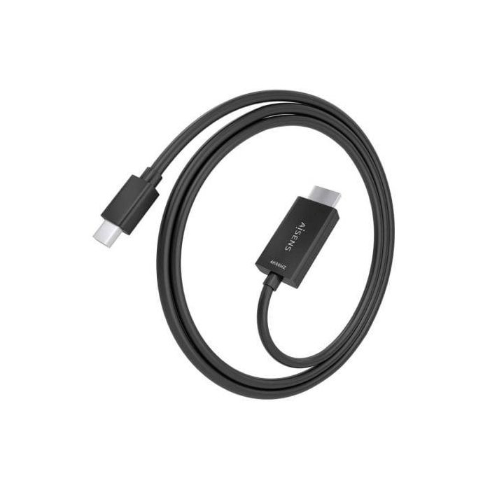 AISENS - CABLE CONVERSOR MINI DP A HDMI 4K@60HZ, MINI DP/M-HDMI/M, NEGRO, 1.5M 1