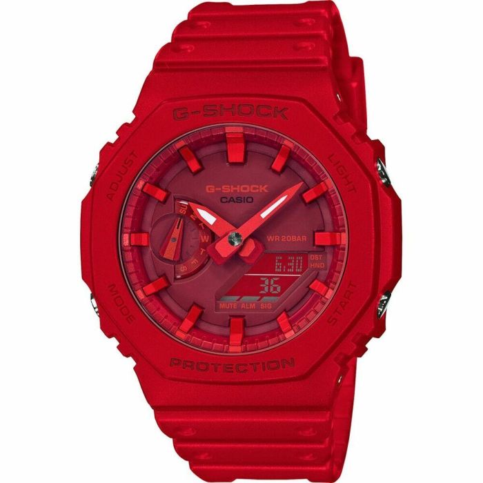 Casio G-SHOCK - Reloj Multifunción de Resina Reforzada con Fibra de Carbono - Resistente a Golpes - Rojo 0 Casio G-SHOCK - Reloj Multifunción de Resina Reforzada con Fibra de Carbono - Resistente a Golpes - Rojo 0