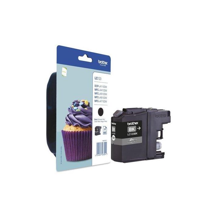 Brother LC123BK Cartucho Tinta Negro 600 Páginas