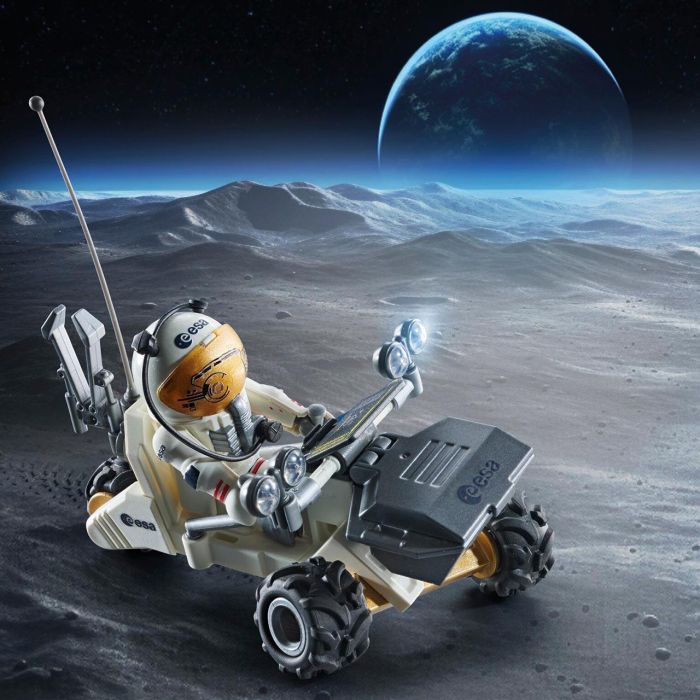 Playmobil Starter Pack Misión Espacial 71734 Juguete Astronauta Explora Luna Vehículo Intergaláctico +4 Años 2