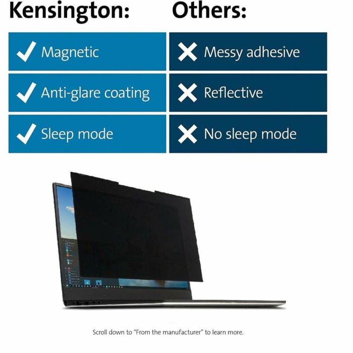 Filtro de Privacidad para Monitor Kensington K58352WW 1 Filtro de Privacidad para Monitor Kensington K58352WW 1