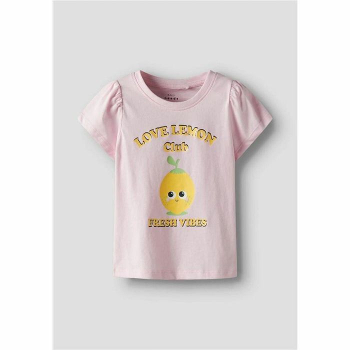 Camiseta de Manga Corta Infantil Name It Nmfvibeke Capsl Ballerina Rosa 2
