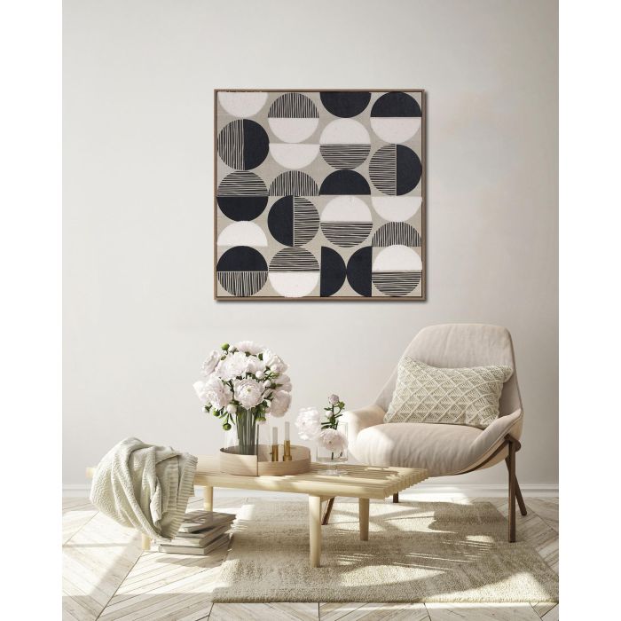 Cuadro Moderno DKD Home Decor Negro Beige 2.4 x 80 x 80 cm (2 Unidades) 4 Cuadro Moderno DKD Home Decor Negro Beige 2.4 x 80 x 80 cm (2 Unidades) 4