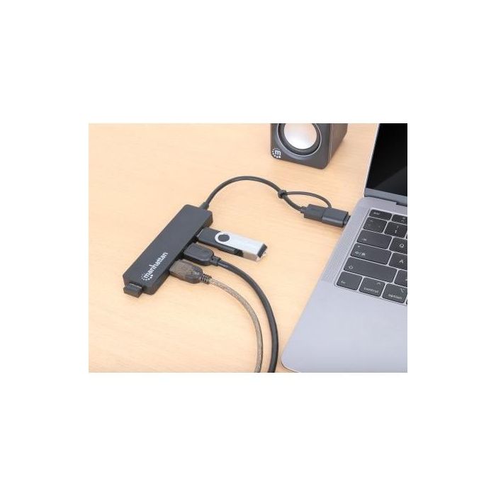 MANHATTAN 4-Port USB 3.0 Typ-C / Typ-A Kombi-Hub schwarz 5