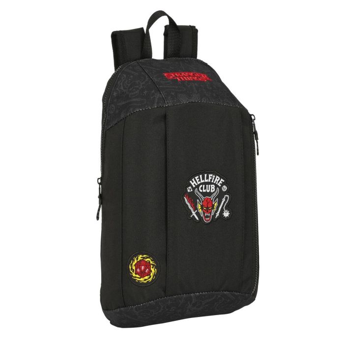 Mochila de Senderismo Stranger Things Negro 22 x 39 x 10 cm 0 Mochila de Senderismo Stranger Things Negro 22 x 39 x 10 cm 0