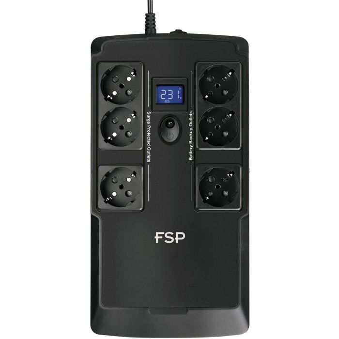 FSP NANOFIT 600 UPS Offline 600VA 360W con 2 puertos USB y 6 tomas Schuko 1