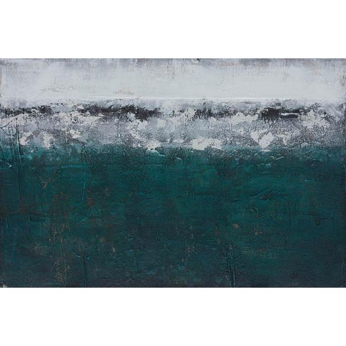 DKD Home Decor Cuadro Moderno Abstracto Lienzo y Pino Pintado a Mano Verde Rojo 2 Unidades 3.5 x 80 x 120 cm 1