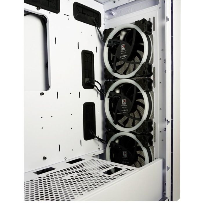 LC-Power 802W RGB Midi Tower PC Gaming Blanco, compatible ATX/Micro ATX/Mini-ITX, con RGB y Panel Vidrio Templado 6
