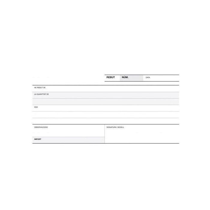 Apli Talonario Recibo 1-3 Apaisado Duplicado A60 210x100 mm Microperforado Catalan -10U- Apli Talonario Recibo 1-3 Apaisado Duplicado A60 210x100 mm Microperforado Catalan -10U-