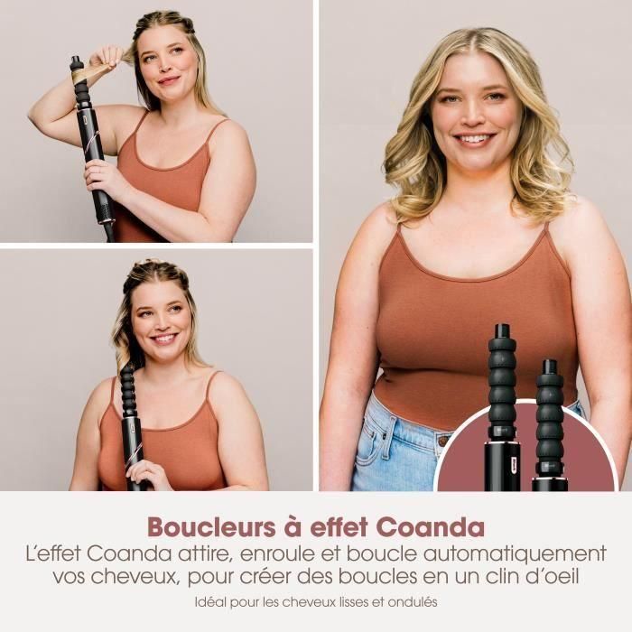 Shark HD426EU FlexStyle Secador de Pelo y Moldeador de Aire Caliente 2 en 1, 1400W, con 3 Accesorios, Negro y Oro Rosa 5 Shark HD426EU FlexStyle Secador de Pelo y Moldeador de Aire Caliente 2 en 1, 1400W, con 3 Accesorios, Negro y Oro Rosa 5