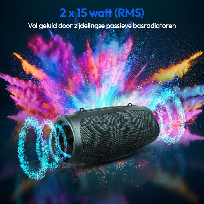 Medion MED1740338592585 Altavoz Bluetooth M 30W Bluetooth 5.3 IPX7 42h batería 13 Medion MED1740338592585 Altavoz Bluetooth M 30W Bluetooth 5.3 IPX7 42h batería 13