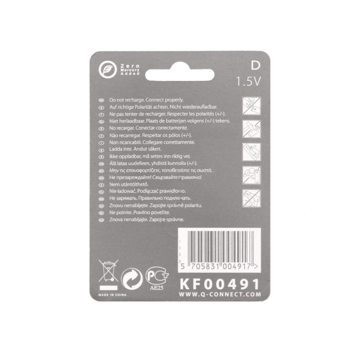 Q-connect Pilas Alcalinas D Blister 2 Unidades 6 Q-connect Pilas Alcalinas D Blister 2 Unidades 6