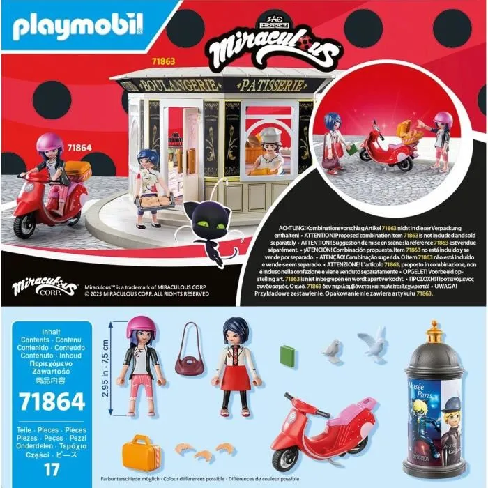 Playmobil 71864 Miraculous: Paseo En Scooter Por París Juguete +4 Años 4