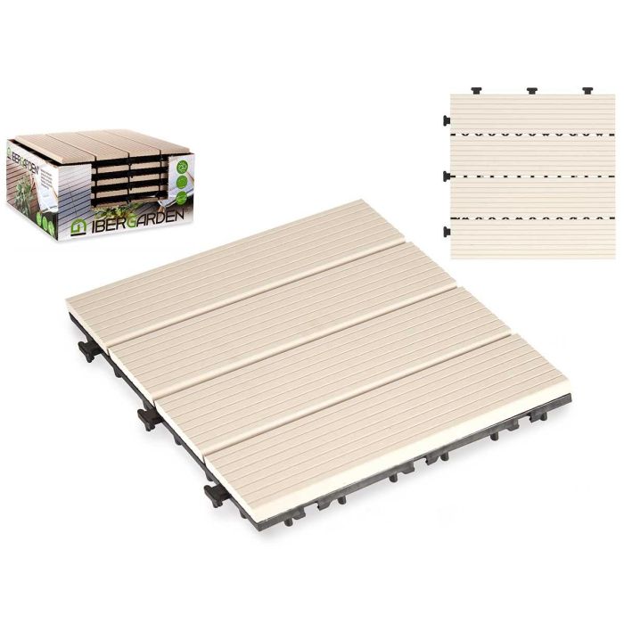 Baldosa Composite Beige Ibergarden 30X2CM (6 Unidades) Baldosa Composite Beige Ibergarden 30X2CM (6 Unidades)