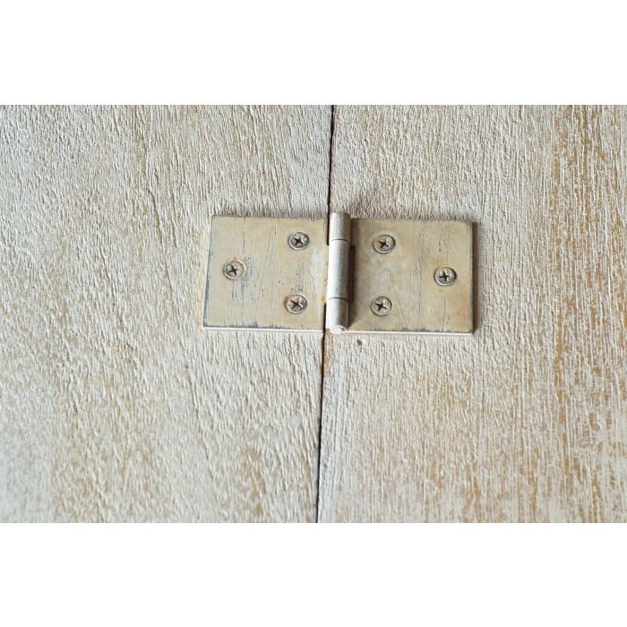 Giner Y Colomer Baúl Madera de Mango Blanco Envejecido 60x150x50 cm 4