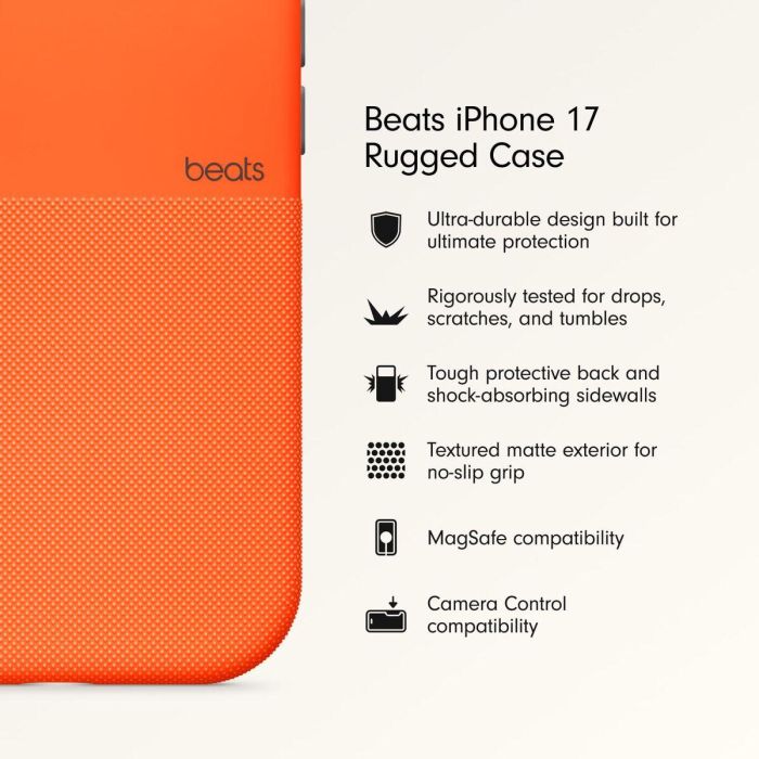 Funda para Móvil Beats iPhone 17 Naranja Apple 5