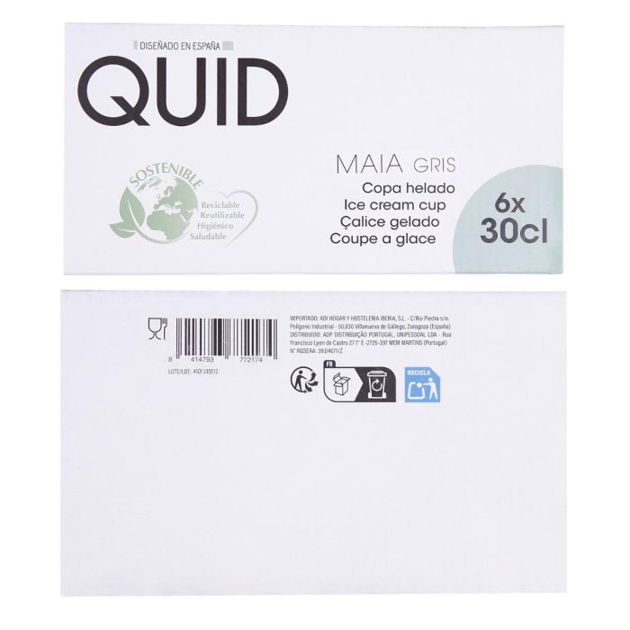 Copa Helado Vidrio Maia Quid 30 cL 6 Copa Helado Vidrio Maia Quid 30 cL 6