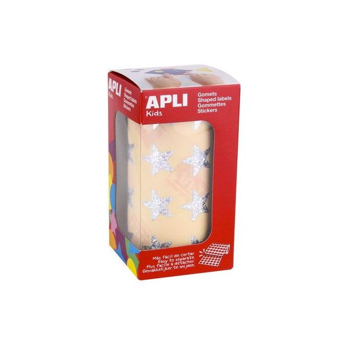 Gomets Apli Metalizados Rollo 59H Estrella Grande Holografica 1.416 Uds. (12046)