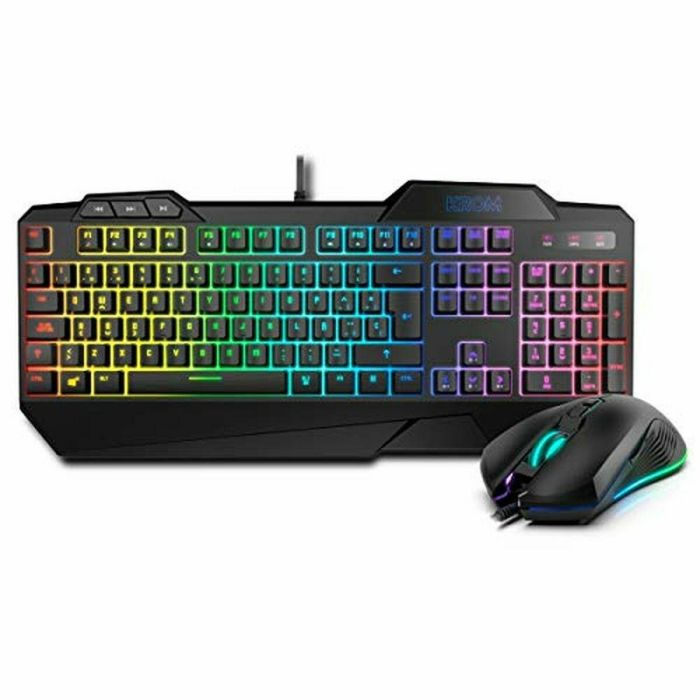 Teclado y Ratón Gaming Krom NXKROMKRSHRSP Negro 20