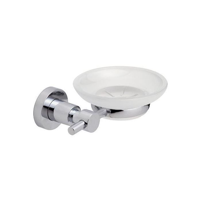 Jabonera Tesa Loxx Autoadhesiva Cromada Cristal