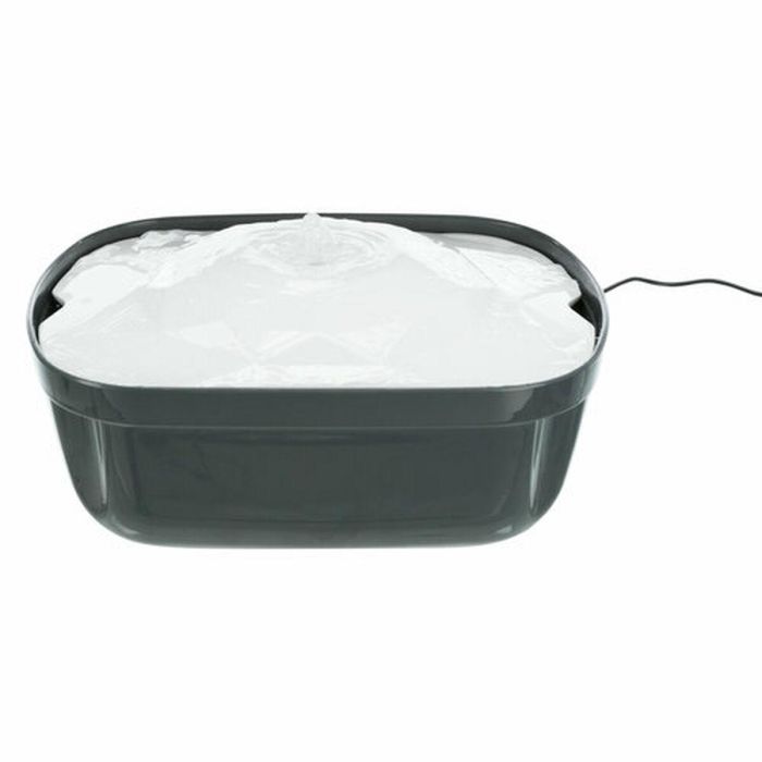 Fuente para Mascotas Trixie Polygon Blanco Gris Silicona Melamina 2,5 L 28 x 11 x 22 cm 39