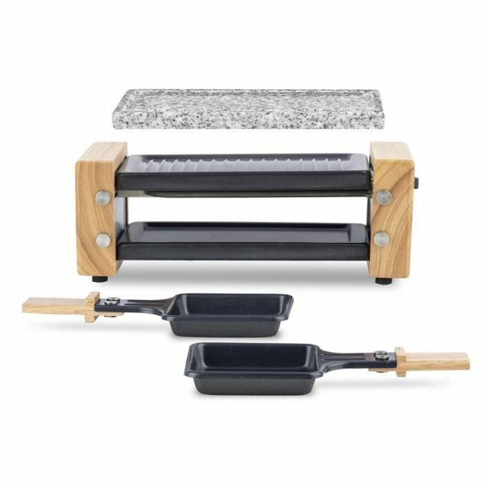 H.Koenig WOD2 Raclette y Stone Cook para 2 Personas, 350W con Placa de Granito, 2 Poelones Antiadherentes y Diseño de Madera 0 H.Koenig WOD2 Raclette y Stone Cook para 2 Personas, 350W con Placa de Granito, 2 Poelones Antiadherentes y Diseño de Madera 0