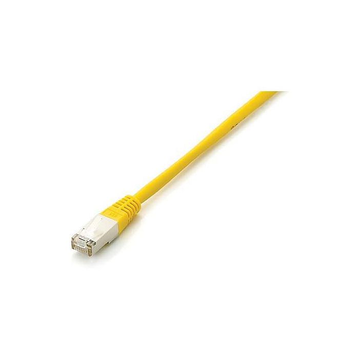 EQUIP 605662 Cable Patch Cat6A S/FTP 3m Amarillo LSZH con 2xRJ45 Macho a Macho, Conectores Moldeados y Chapado en Oro, 10GBase-T, 500MHz, PoE+, PoE++