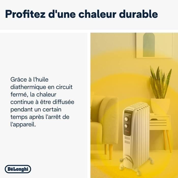 Radiador en baño de aceite Dragon4 DELONGHI - 1500W - 3 etapas de calentamiento - Tecnología Real Energy - Efecto chimenea 3 Radiador en baño de aceite Dragon4 DELONGHI - 1500W - 3 etapas de calentamiento - Tecnología Real Energy - Efecto chimenea 3