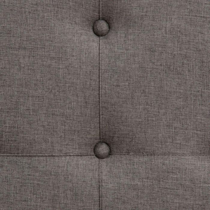 Puff 63 x 63 x 41 cm Tejido Sintético Metal Gris oscuro 4