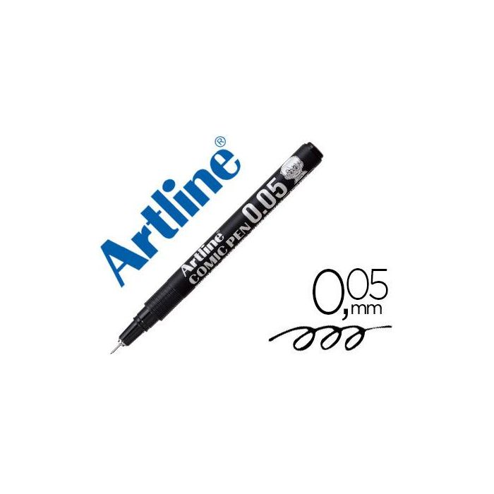 Rotulador Artline Calibrado Micrometrico Negro Comic Pen Ek-2805 Punta Poliacetal 0,05 mm Resistente Al Agua 12 unidades