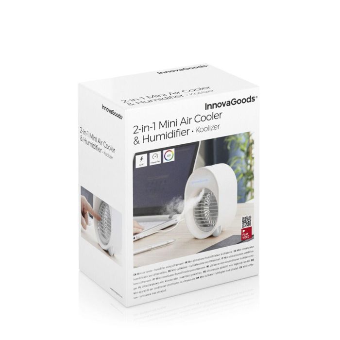 Mini Climatizador Humidificador por Ultrasonidos con LED Koolizer InnovaGoods 1