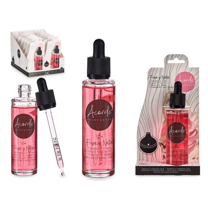 Acorde Esencia Hidrosoluble 50 ml Fresa y Nata (24 Unidades)