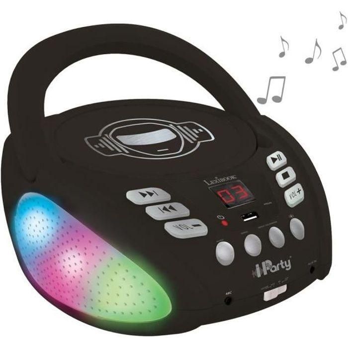 LEXIBOOK - Reproductor de CD iParty Bluetooth Light - USB LEXIBOOK - Reproductor de CD iParty Bluetooth Light - USB