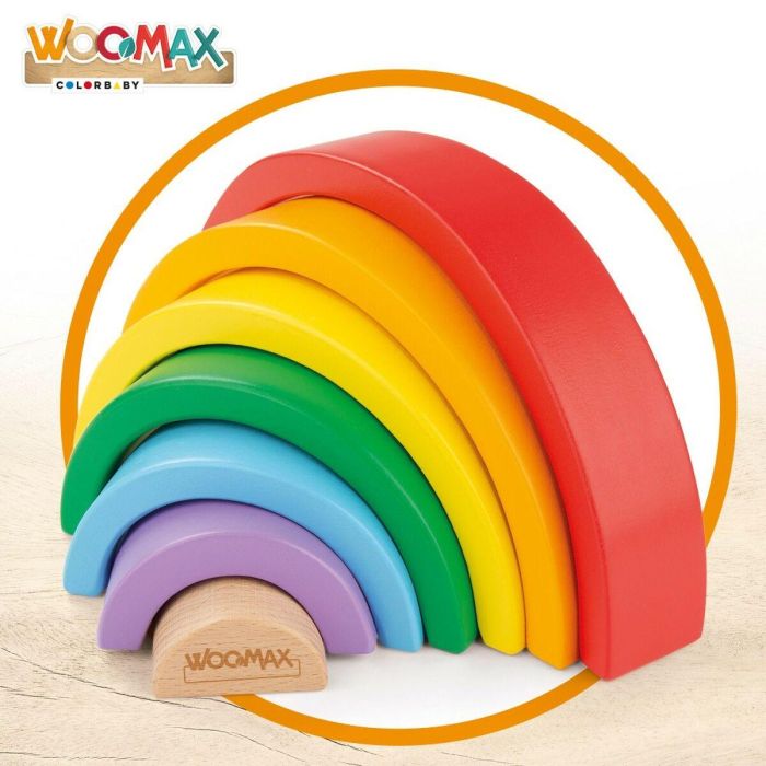 Juego de habilidad Woomax Arcoíris 21 x 10 x 3,5 cm (12 Unidades) 5