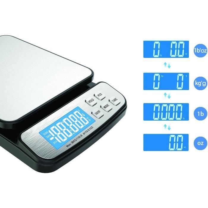 Little Balance PLA1686910292021 Báscula Digital Profesional Pro 30.1 con Doble Alimentación: Baterías o Conexión a Red Eléctrica 1 Little Balance PLA1686910292021 Báscula Digital Profesional Pro 30.1 con Doble Alimentación: Baterías o Conexión a Red Eléctrica 1